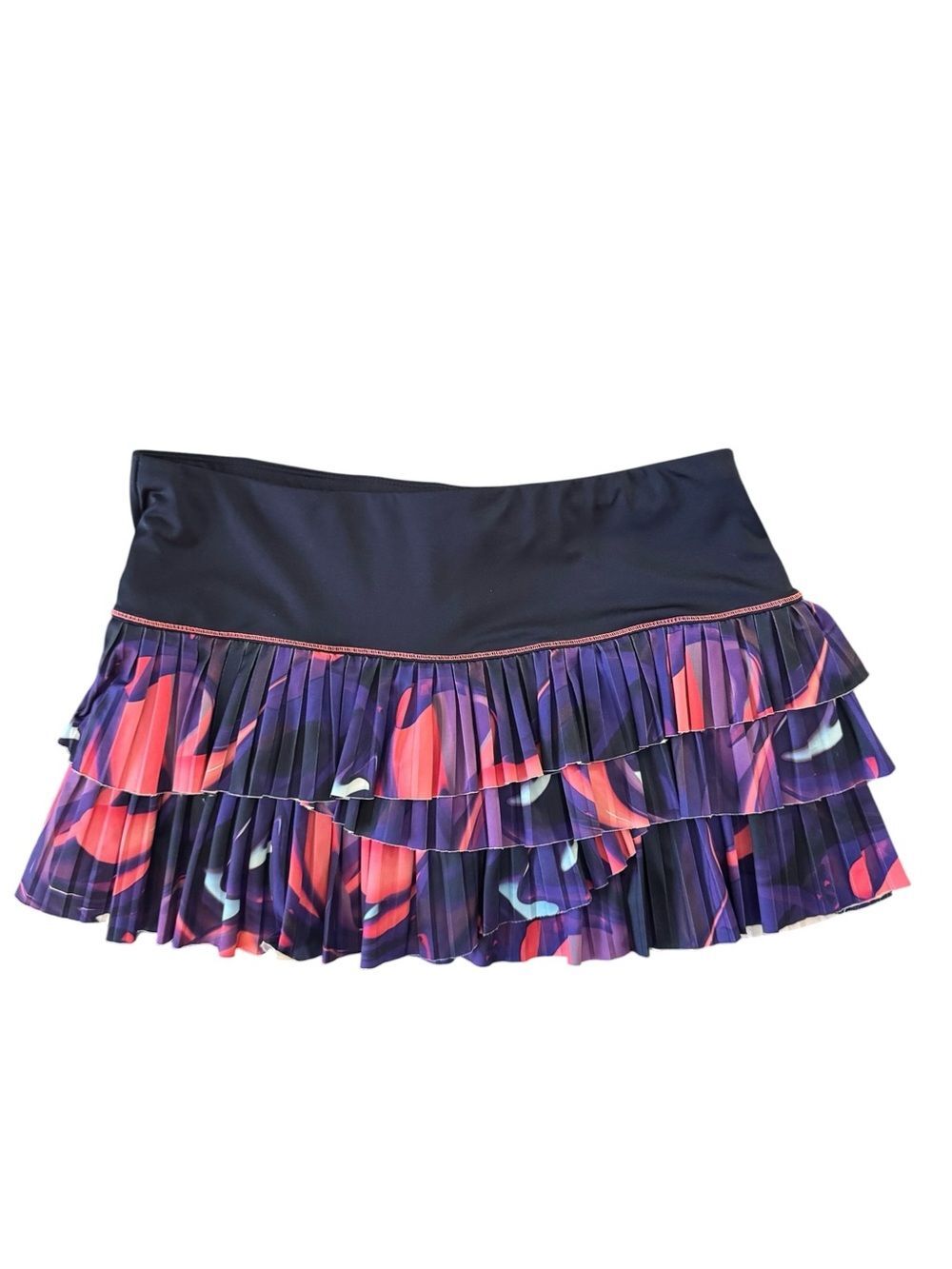 Lucky in Love Tennis Skort Women’s Large Pleated Athletic Golf Blue Purple Pink
